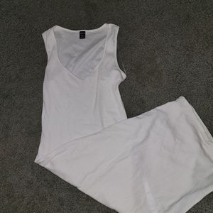 White midi dress